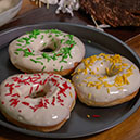 Baked Doughnuts with White Chocolate Glaze